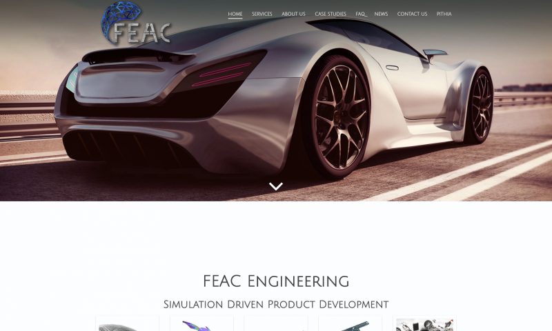 FEAC engineering homepage screenshot