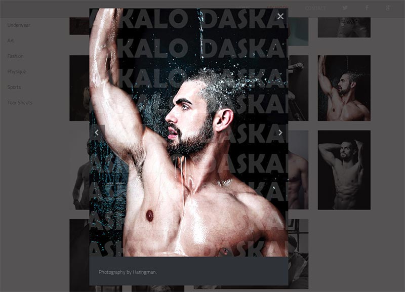 Daskalo Greek Male model lightbox screenshot