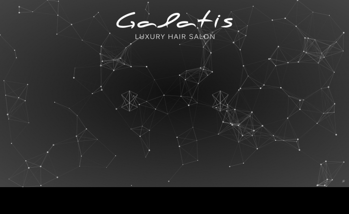 Galatis Luxury Hair Salon landing home page screenshot