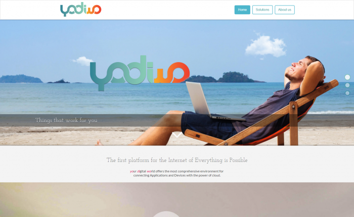 Yodiwo homepage screenshot