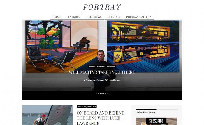 Portray Magazine Homepage Screen