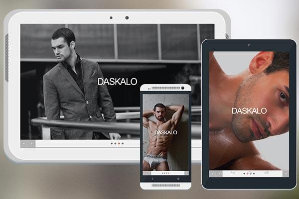 Daskalo greek male model responsive view from all devices