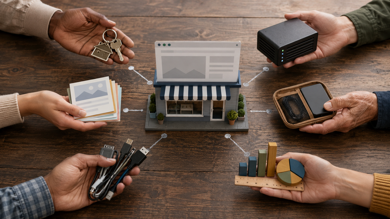 A clear ownership map made from physical keys and maintenance tools